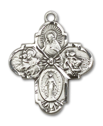 4-Way Cross Custom Pendant - Sterling Silver