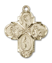 Load image into Gallery viewer, 4-Way Cross Custom Pendant - Yellow Gold
