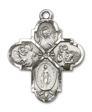 Load image into Gallery viewer, 4-Way Cross Custom Pendant - Sterling Silver
