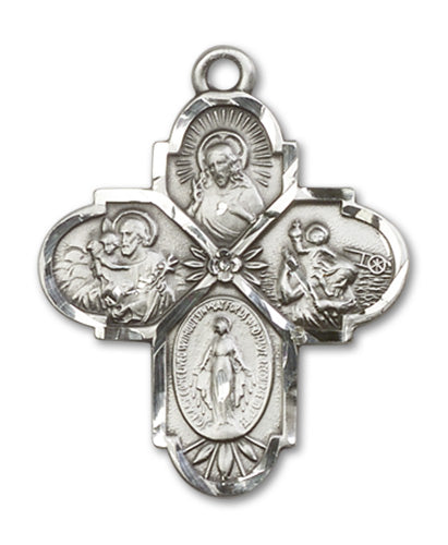 4-Way Cross Custom Pendant - Sterling Silver