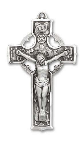 Celtic Crucifix Custom Pendant - Sterling Silver