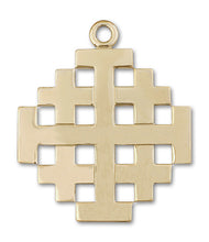 Load image into Gallery viewer, Jerusalem Cross Custom Pendant - Yellow Gold

