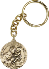 Load image into Gallery viewer, St. Anthony Keychain - Gold Oxide
