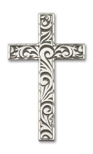 Load image into Gallery viewer, Knurled Cross Custom Pendant - Sterling Silver
