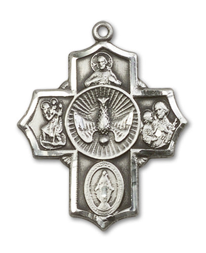 5-Way Cross Custom Pendant - Sterling Silver