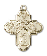 Load image into Gallery viewer, Franciscan 4-Way Cross Custom Pendant - Yellow Gold
