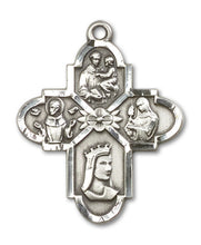 Load image into Gallery viewer, Franciscan 4-Way Cross Custom Pendant - Sterling Silver
