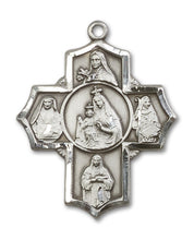 Load image into Gallery viewer, Mt Carmel 4-Way Cross Custom Pendant - Sterling Silver
