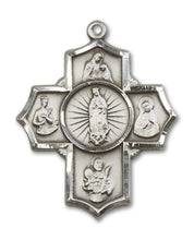 Load image into Gallery viewer, 5-Way Cross / Motherhood Custom Pendant - Sterling Silver
