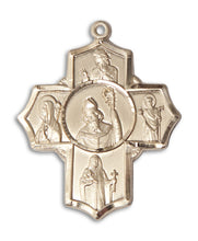 Load image into Gallery viewer, Irish 5-Way Cross Custom Pendant - Yellow Gold
