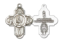Load image into Gallery viewer, 5-Way Cross / Baseball Custom Pendant - Sterling Silver
