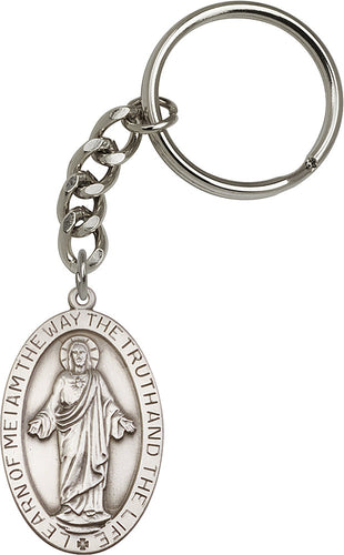 Scapular Keychain - Silver Oxide