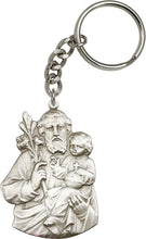 Load image into Gallery viewer, St. Joseph Keychain - Silver Oxide
