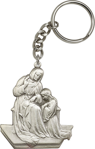 St. Ann Keychain - Silver Oxide