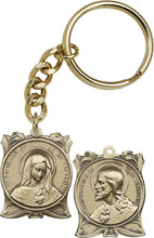 Load image into Gallery viewer, Immaculate Heart of Mary Keychain - Gold Oxide
