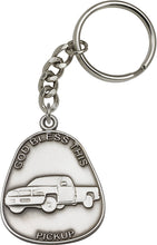 Load image into Gallery viewer, God Bless This Pickup Keychain - Silver Oxide
