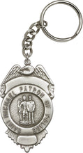Load image into Gallery viewer, St. Michael the Archangel Keychain - Silver Oxide
