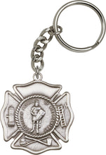 Load image into Gallery viewer, St. Florian Keychain - Silver Oxide
