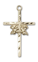 Load image into Gallery viewer, Doves / Cross Custom Pendant - Yellow Gold
