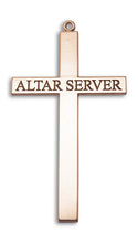 Load image into Gallery viewer, Altar Server Cross Custom Pendant - Yellow Gold
