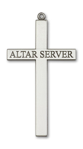 Altar Server Cross Custom Pendant - Sterling Silver