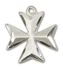 Load image into Gallery viewer, Maltese Cross Custom Pendant - Sterling Silver
