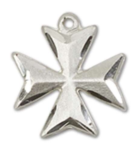 Maltese Cross Custom Pendant - Sterling Silver