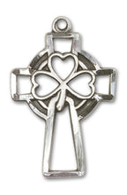 Load image into Gallery viewer, Shamrock Cross Custom Pendant - Sterling Silver

