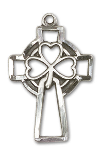 Shamrock Cross Custom Pendant - Sterling Silver