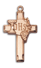 Load image into Gallery viewer, Cross W/Ihs Grapes Custom Pendant - Yellow Gold
