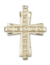 Load image into Gallery viewer, Jesus Christus Cross Custom Pendant - Yellow Gold
