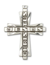Load image into Gallery viewer, Jesus Christus Cross Custom Pendant - Sterling Silver
