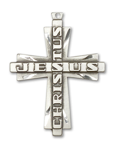 Jesus Christus Cross Custom Pendant - Sterling Silver