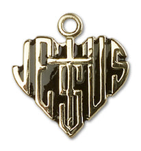 Load image into Gallery viewer, Heart Of Jesus / Cross Custom Pendant - Yellow Gold
