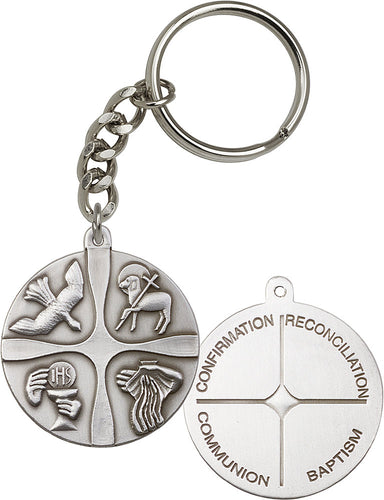 Christian Life Keychain - Silver Oxide