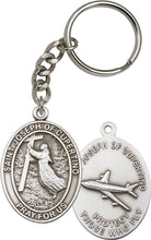 Load image into Gallery viewer, St. Joseph of Cupertino Keychain - Silver Oxide
