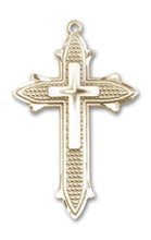 Load image into Gallery viewer, Cross On Cross Custom Pendant - Yellow Gold
