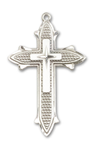 Cross On Cross Custom Pendant - Sterling Silver