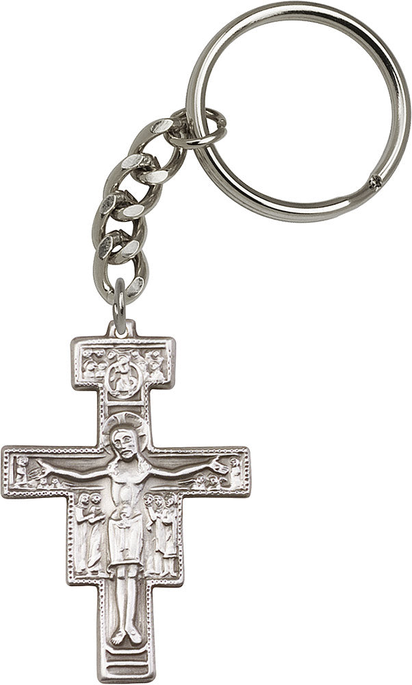 San Damiano Keychain - Silver Oxide