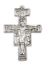 Load image into Gallery viewer, San Damiano Crucifix Custom Pendant - Sterling Silver
