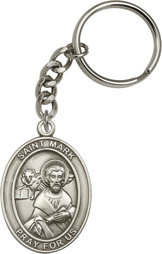 St. Mark Keychain - Silver Oxide