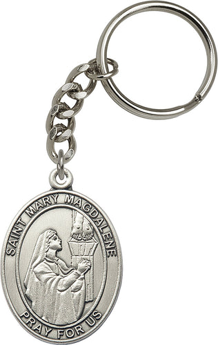 St. Mary Magdalene Keychain - Silver Oxide