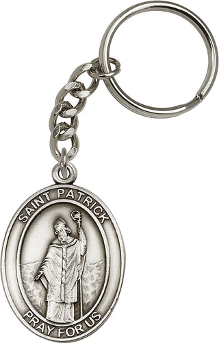 St. Patrick Keychain - Silver Oxide