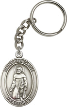 Load image into Gallery viewer, St. Peregrine Keychain - Silver Oxide

