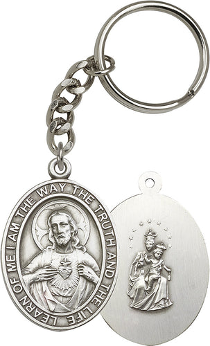 Scapular Keychain - Silver Oxide