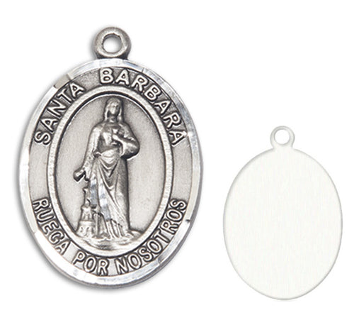 St. Barbara Custom Medal - Sterling Silver