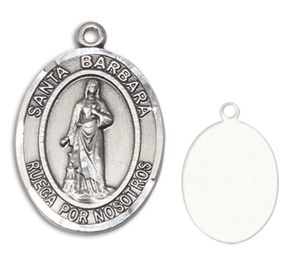 St. Barbara Custom Medal - Sterling Silver