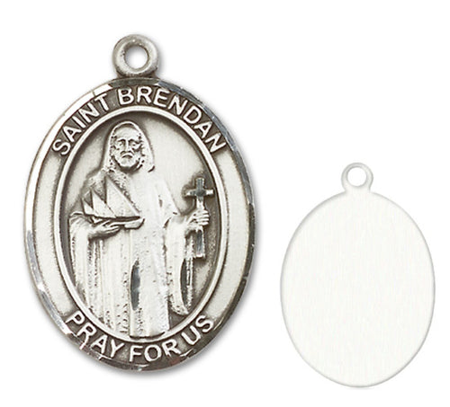 St. Brendan the Navigator Custom Medal - Sterling Silver
