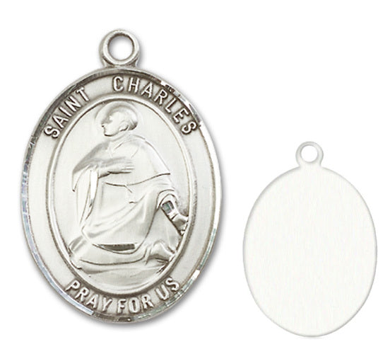St. Charles Borromeo Custom Medal - Sterling Silver