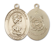 Load image into Gallery viewer, St. Christopher / Coast Guard Custom Medal - Yellow Gold
